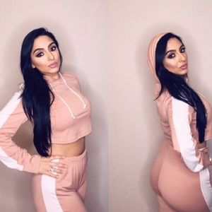 Fitted Casual Hooded Tracksuit